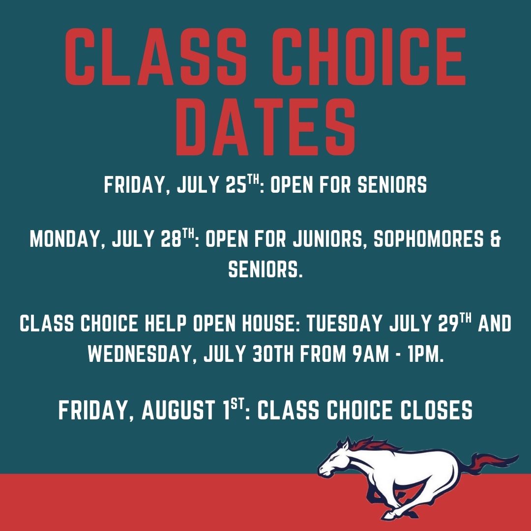 Class choice dates for upcoming 25-26 school year.